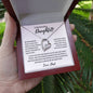 To My Beautiful Daughter Forever Love Necklace | Daughter Pendant From Dad (With Crown)