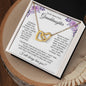 To My Beautiful Granddaughter Interlocking Hearts Necklace | Granddaughter I Love You Forever Heart Necklace