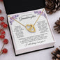 To My Beautiful Granddaughter Interlocking Hearts Necklace | Granddaughter I Love You Forever Heart Necklace