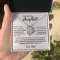 To My Beautiful Daughter Forever Love Necklace | Daughter Pendant From Dad (With Crown)
