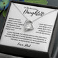 To My Beautiful Daughter Forever Love Necklace | Daughter Pendant From Dad (With Crown)