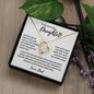 To My Beautiful Daughter Forever Love Necklace | Daughter Pendant From Dad (With Crown)