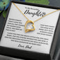 To My Beautiful Daughter Forever Love Necklace | Daughter Pendant From Dad (With Crown)