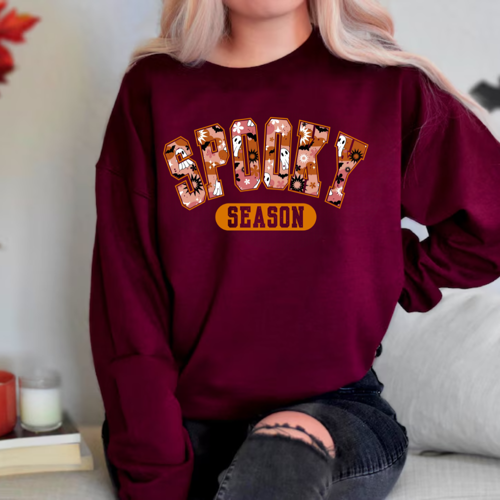 Spooky Season Halloween Sweatshirt | Spooky Season Fall Sweatshirt for Women