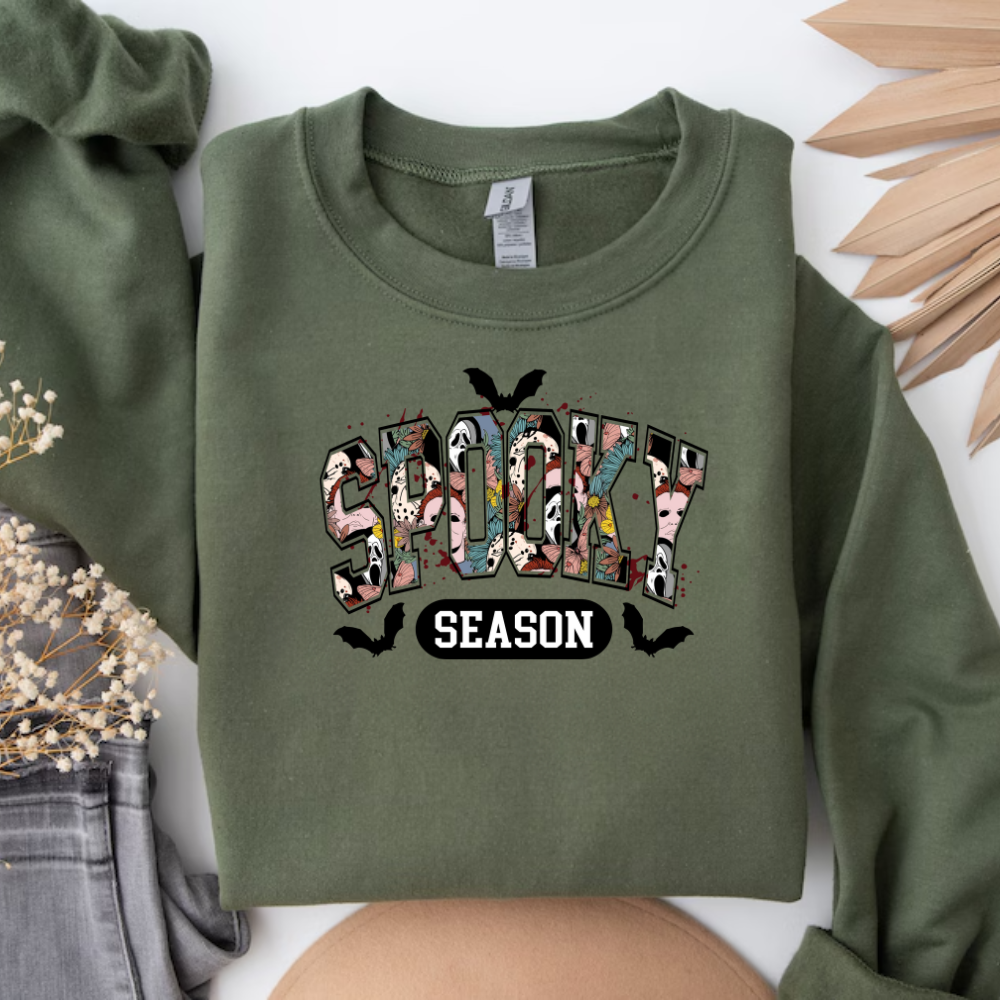 Spooky Season Halloween Sweatshirt For Men and Women | Gildan Fleece Sweatshirt for Men and Women