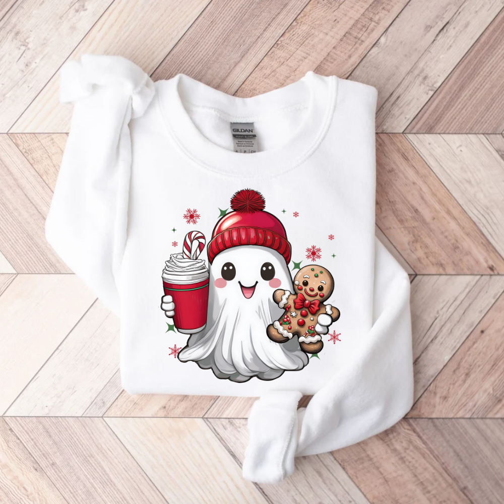 Christmas Ghost Sweatshirt | Christmas Sweatshirt (Boy Ghost)