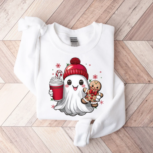 Christmas Ghost Sweatshirt | Christmas Sweatshirt (Boy Ghost)