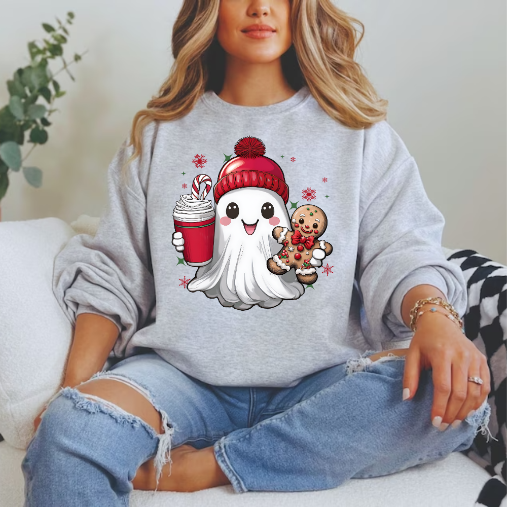 Christmas Ghost Sweatshirt | Christmas Sweatshirt (Boy Ghost)