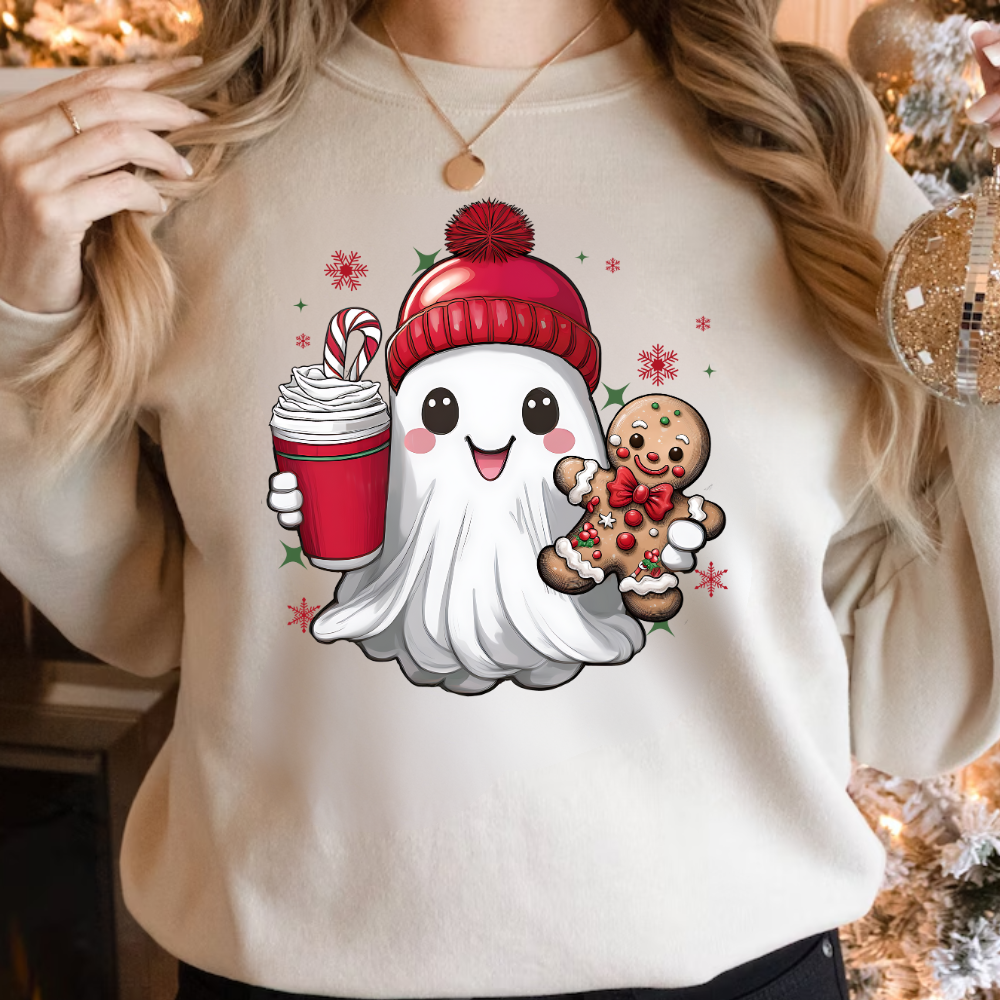 Christmas Ghost Sweatshirt | Christmas Sweatshirt (Boy Ghost)