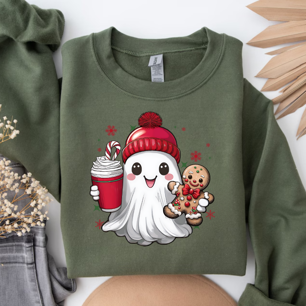 Christmas Ghost Sweatshirt | Christmas Sweatshirt (Boy Ghost)