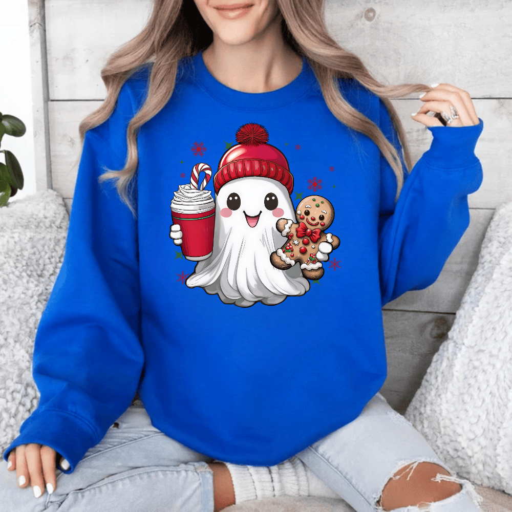 Christmas Ghost Sweatshirt | Christmas Sweatshirt (Boy Ghost)