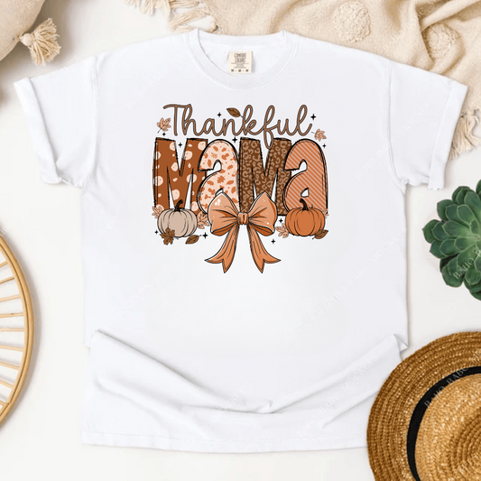 Thankful Mama Fall  Heavyweight T-shirt | Holiday T Shirt (Thankful Mama)