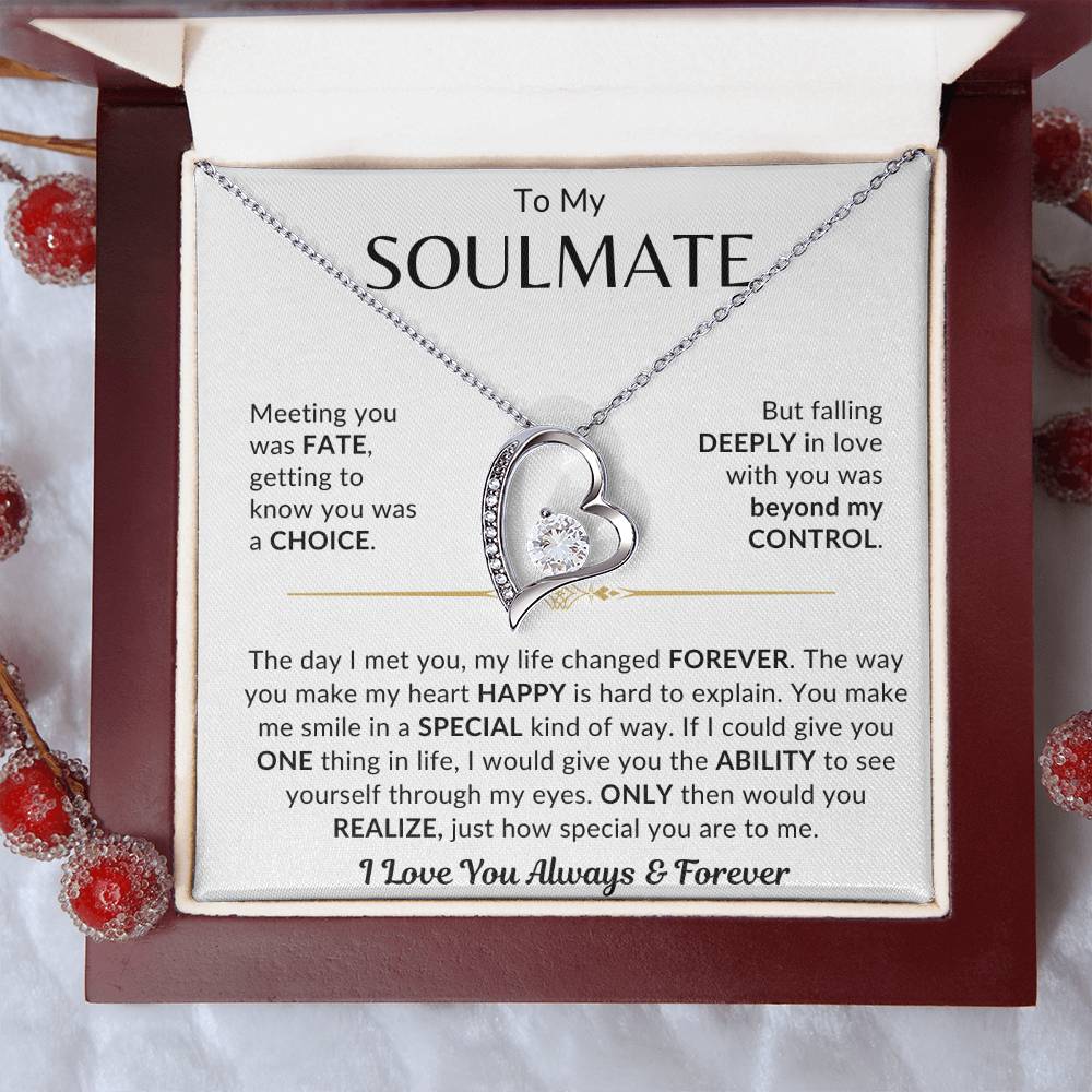 Forever Love Heart Necklace | To My Soul Mate | Personalized Necklace For Soul Mate