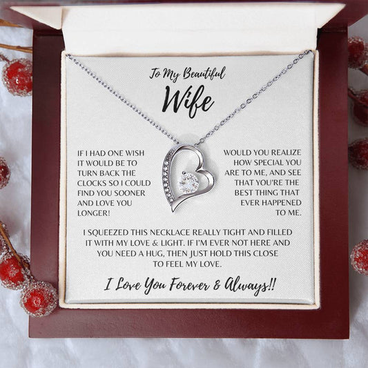 To My Beautiful Wife Forever Love Necklace | Wife Forever Love Necklace | BFSale