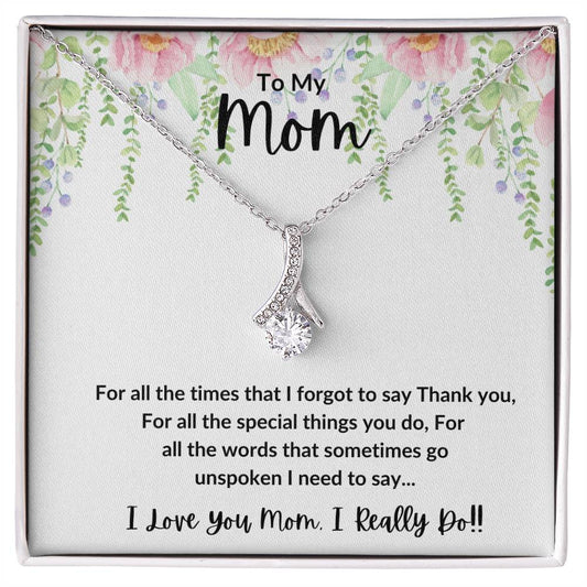 To My Mom Alluring Beauty Necklace | Love You Necklace For Mom