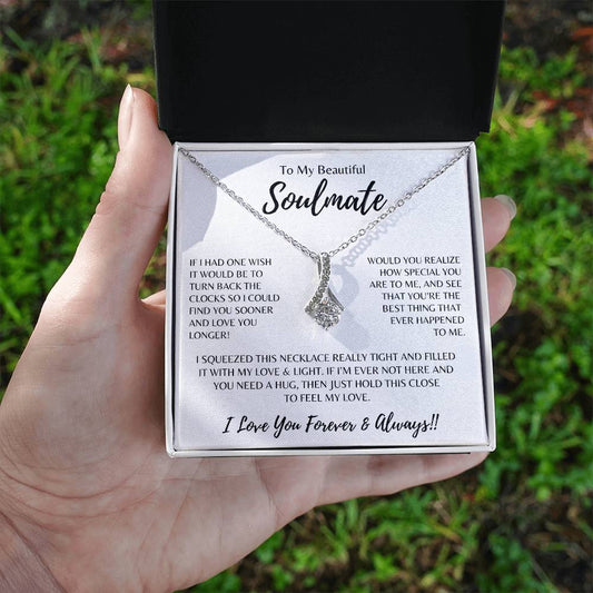 To My Beautiful Soulmate Alluring Beauty Necklace | Soulmate Alluring Necklace | BFSale