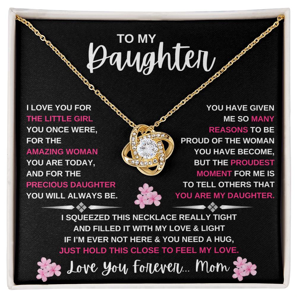 To My Daughter Love Knot Necklace | Love You Forever From Mom