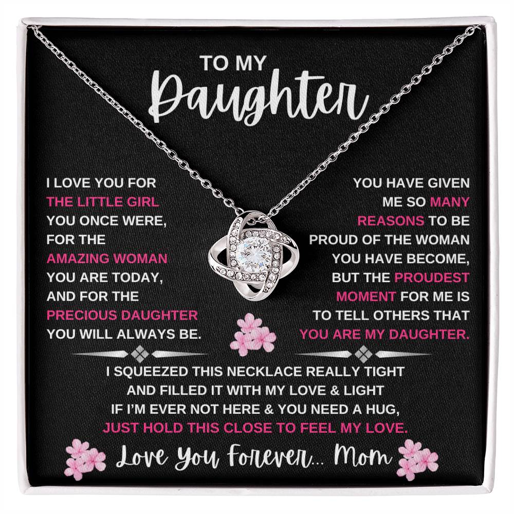 To My Daughter Love Knot Necklace | Love You Forever From Mom