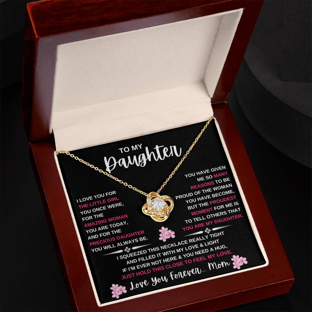 To My Daughter Love Knot Necklace | Love You Forever From Mom