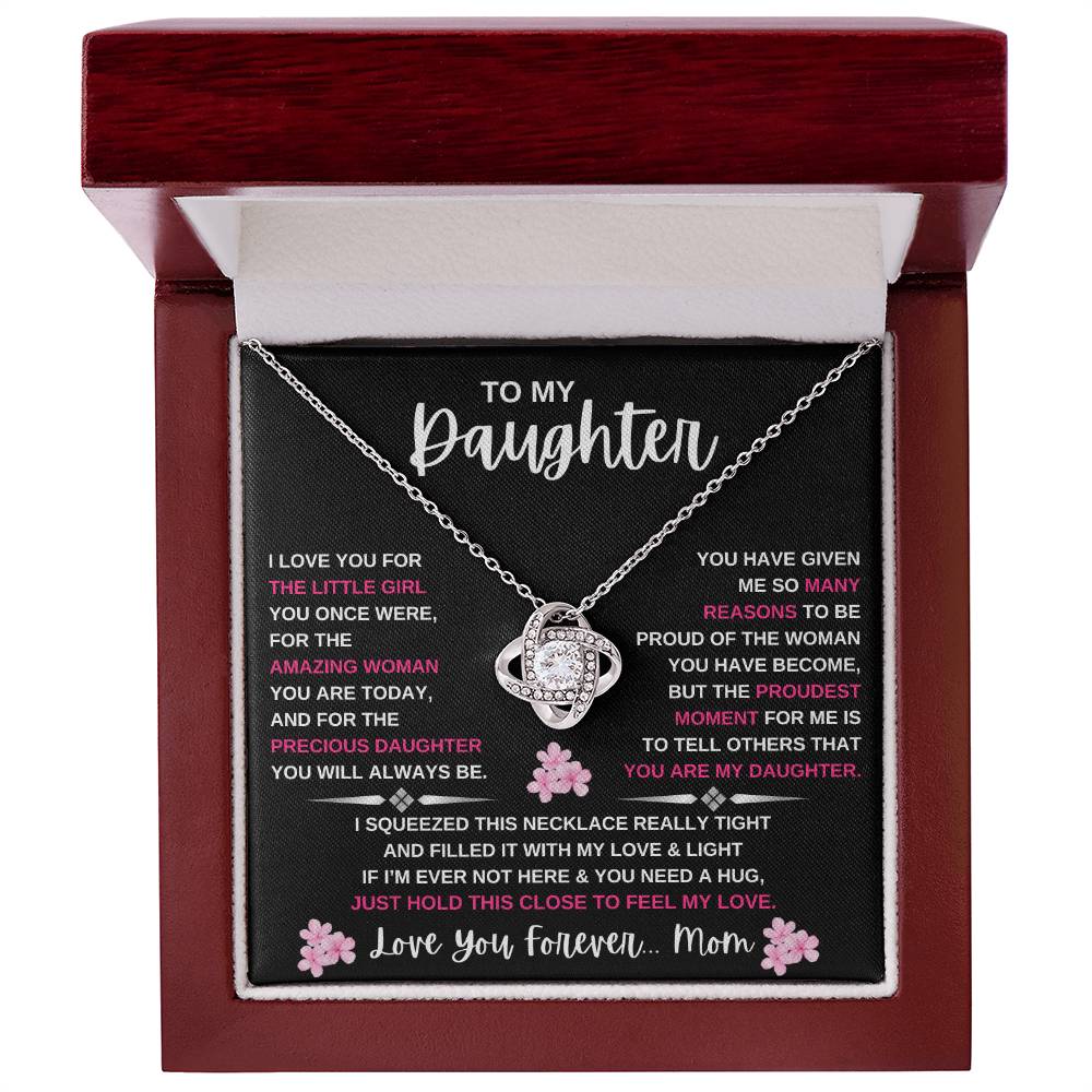 To My Daughter Love Knot Necklace | Love You Forever From Mom