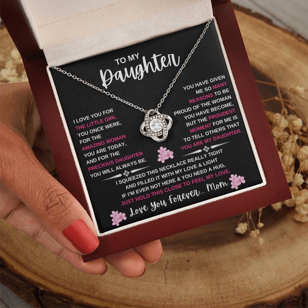 To My Daughter Love Knot Necklace | Love You Forever From Mom