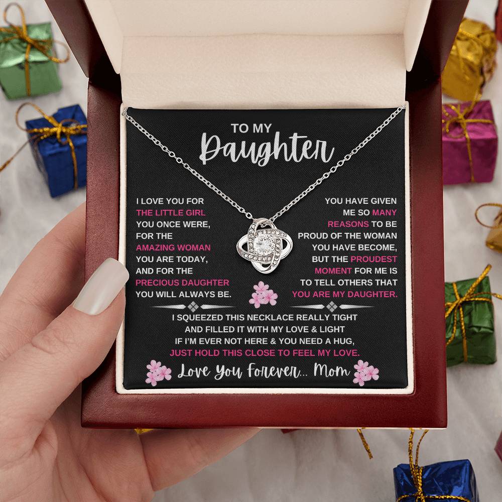 To My Daughter Love Knot Necklace | Love You Forever From Mom