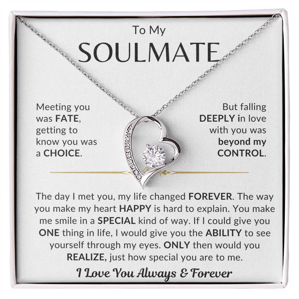 Forever Love Heart Necklace | To My Soul Mate | Personalized Necklace For Soul Mate