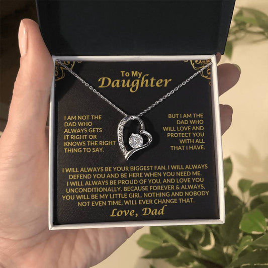 To My Daughter Forever Love Necklace | Daughter Necklace From Dad