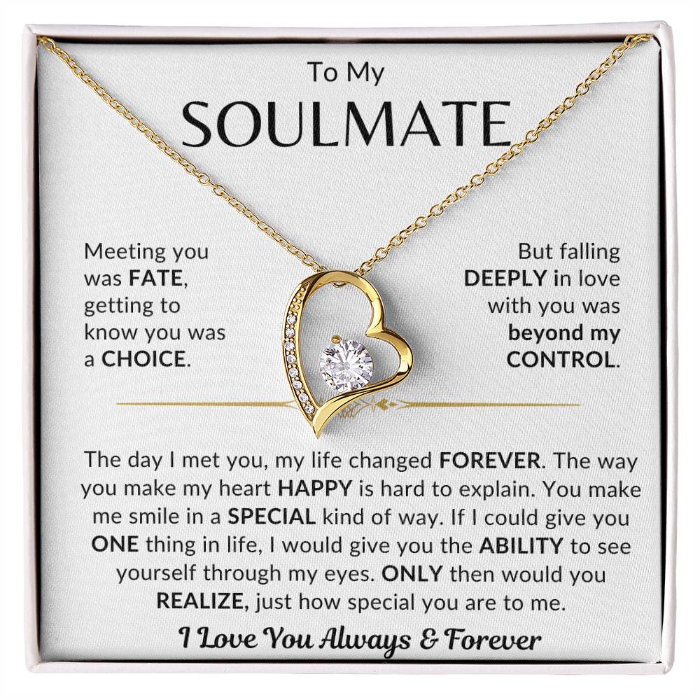 Forever Love Heart Necklace | To My Soul Mate | Personalized Necklace For Soul Mate