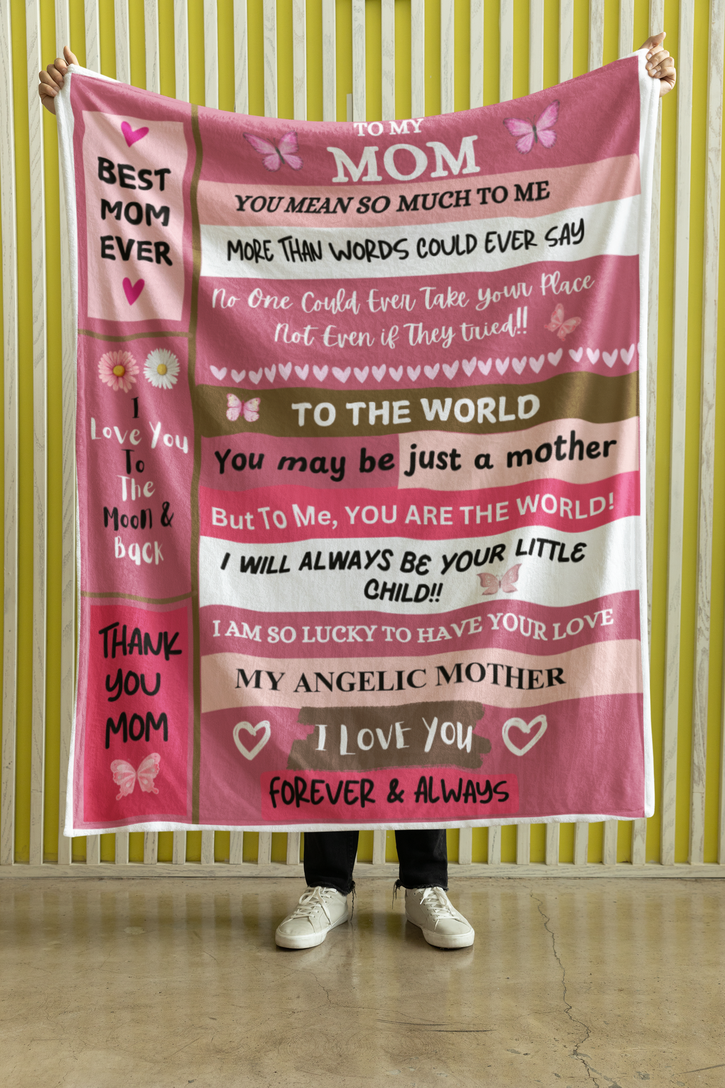 To My Mom Velveteen Plush Blanket | Mom Blanket 50 x 60