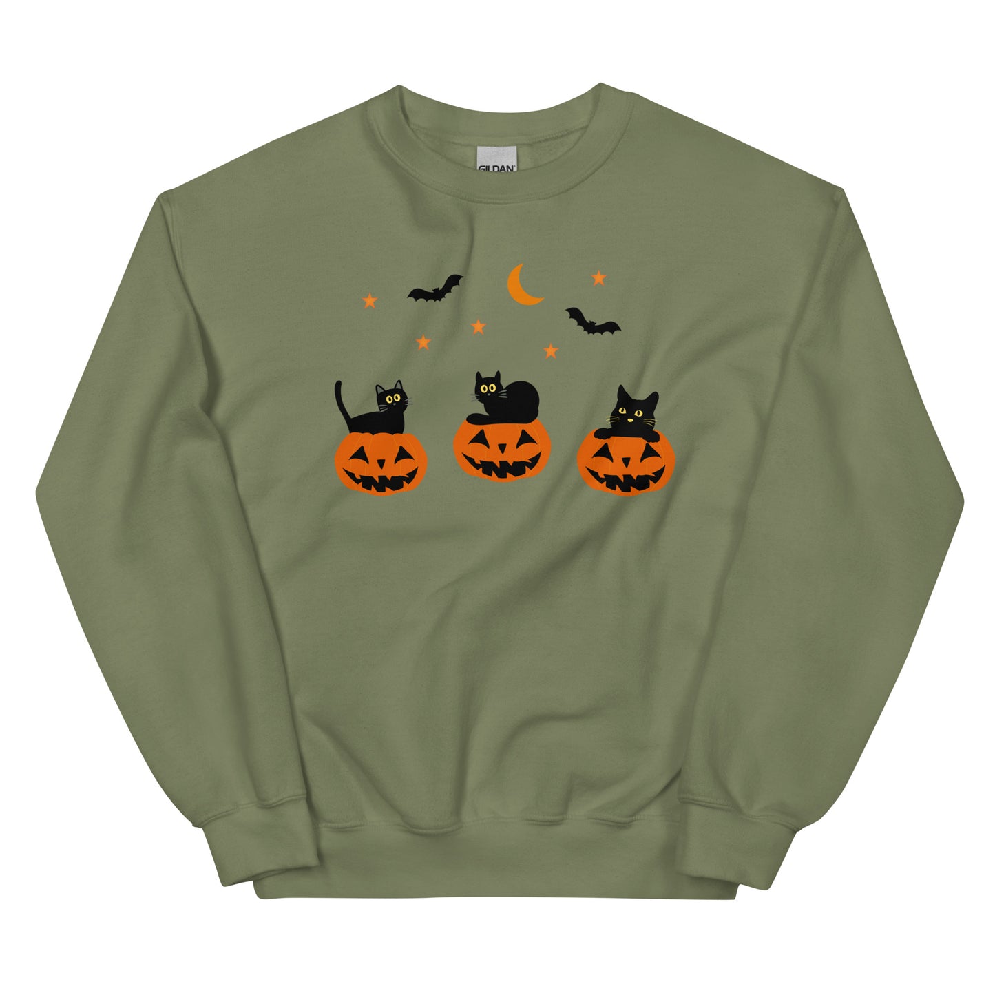 Halloween Sweatshirt for Men and Women | Personalized Halloween Sweatshirt | Cute Black Cats Halloween Theme