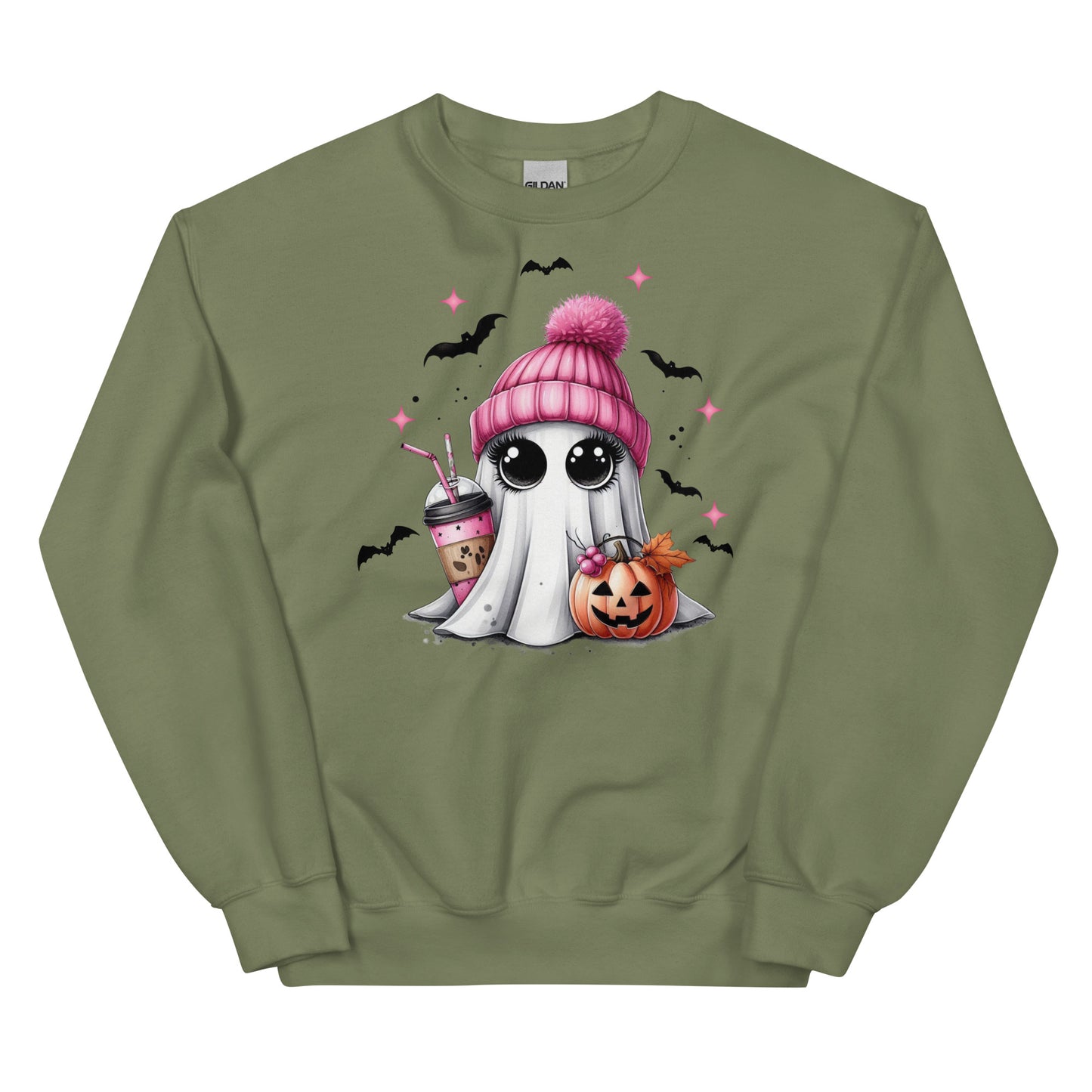 Cute Girl Ghost Halloween Sweatshirt | Ghost Halloween Sweater