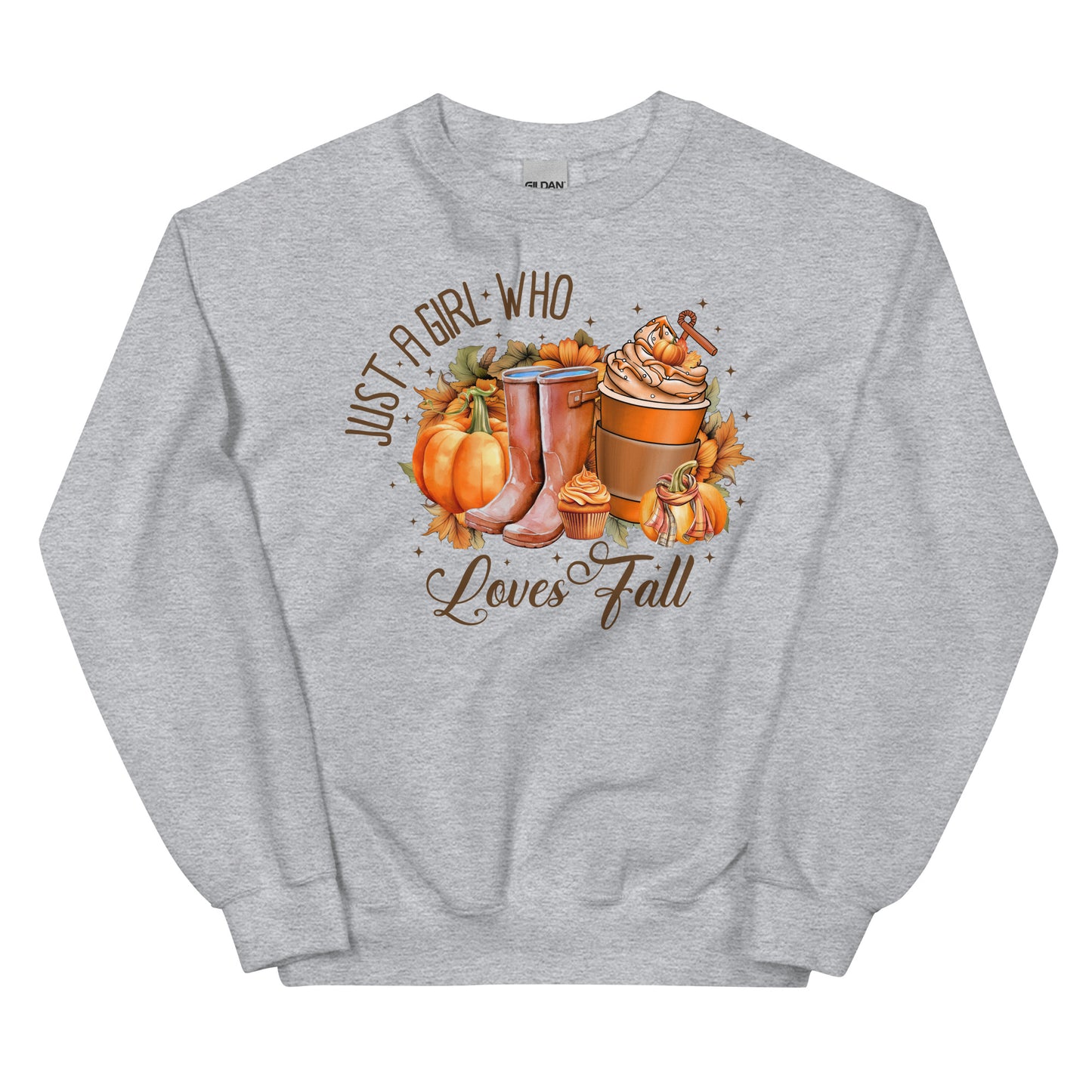 A Girl Who Loves Fall Sweatshirt | Women's Gildan Sweatshirt Fall Season