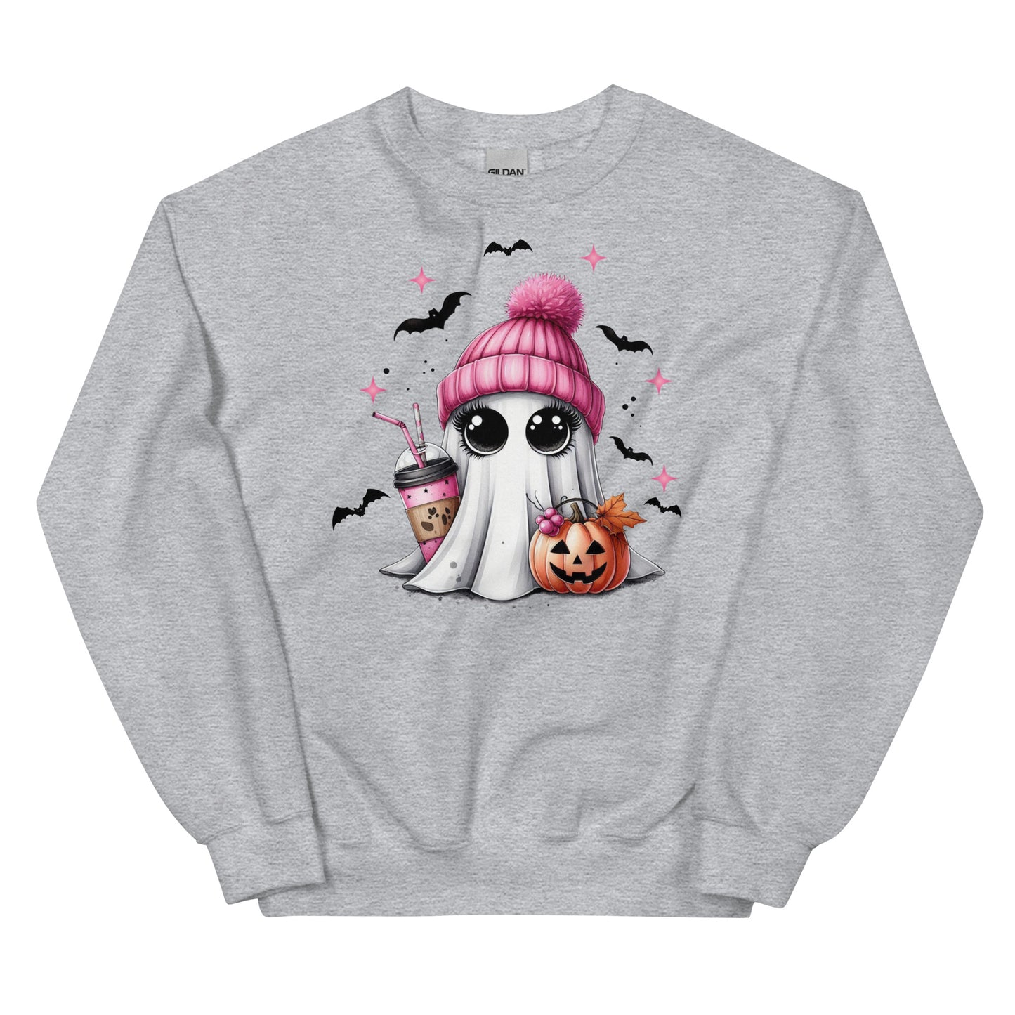 Cute Girl Ghost Halloween Sweatshirt | Ghost Halloween Sweater