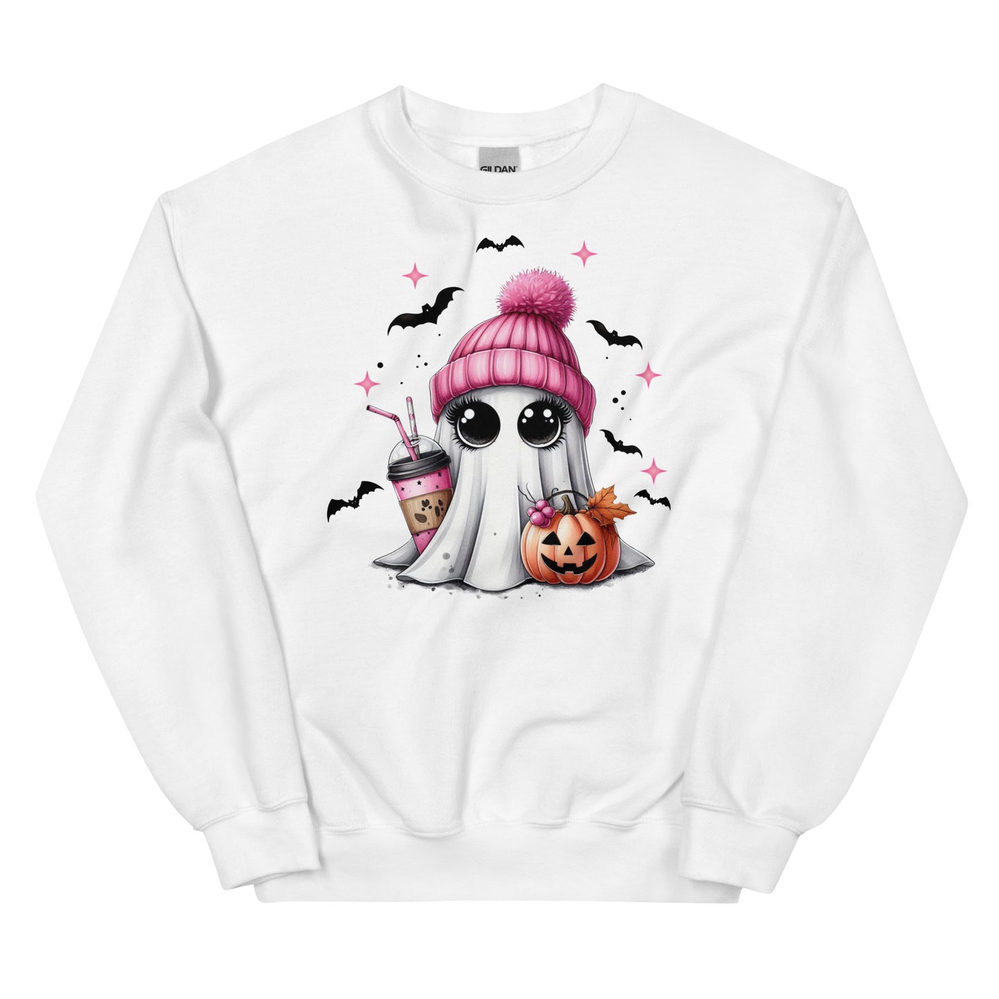 Cute Girl Ghost Halloween Sweatshirt | Ghost Halloween Sweater